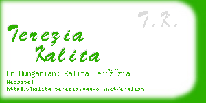 terezia kalita business card